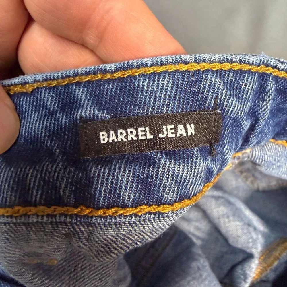 Justice Barrel Jeans Wide Leg Loose Fit Girls 12 Blue Denim Preowned Excellent